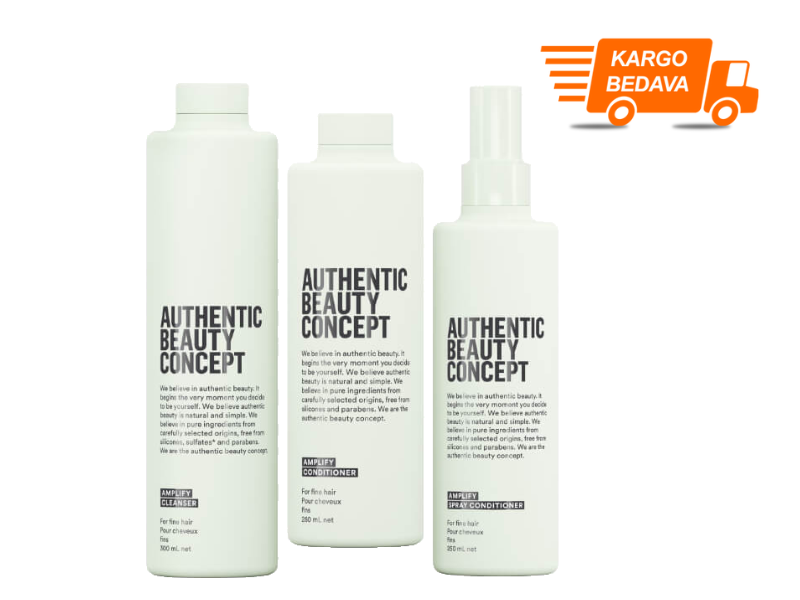 Authentic Beauty Concept AMPLIFY İnce Telli Saçlar İçin Bakım Seti - Ücretsiz Kargo - %100 Orijinal- %100 Saf- Alerjik Tüketicilere Özel Üretim