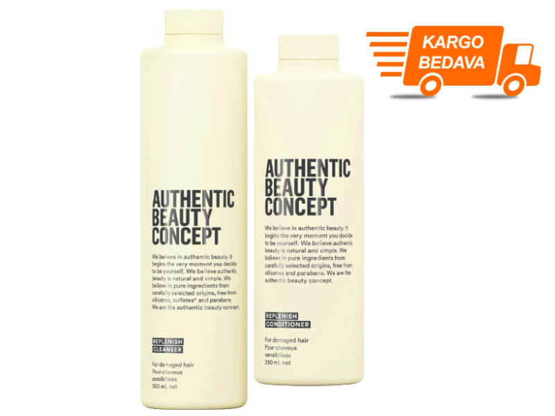 Authentic Beauty Concept REPLENISH Yıpranmış Saçlar İçin Bakım Seti 2 - Ücretsiz Kargo - %100 Orijinal - %100 Saf- Alerjik Tüketicilere Özel Üretim
