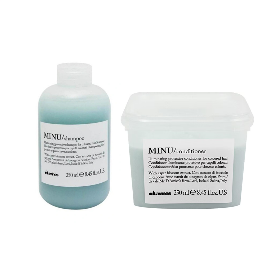 Davines Minu Boyalı Saçlar İçin Bakım Seti 4 - %100 Orijinal