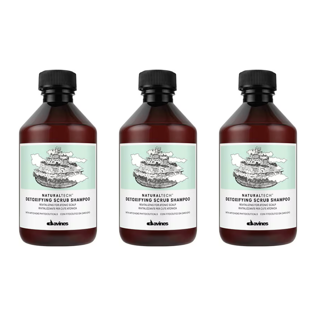 Ekonomik Üçlü Davines Detoxifying Scrub Arındırıcı Şampuan 250ml - %100 Orijinal %100 Doğal