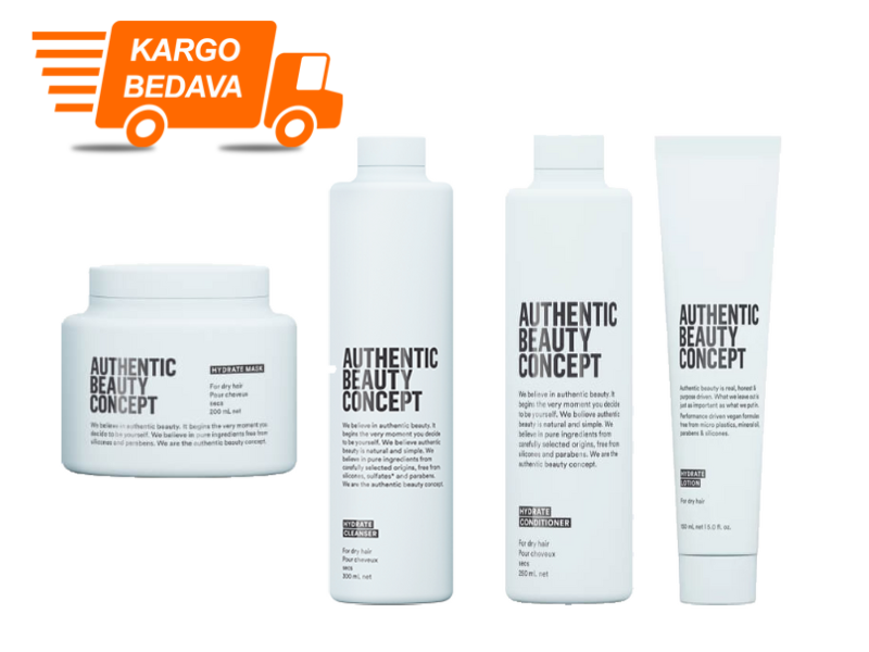 Authentic Beauty Concept HYDRATE Kuru Saçlar İçin Bakım Seti - Ücretsiz Kargo - %100 Orijinal- %100 Saf- Alerjik Tüketicilere Özel Üretim
