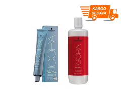 7 ADET Igora Royal Highlifts 10-0 Ultra Sarı Saç Boyası + 1L Oksidan