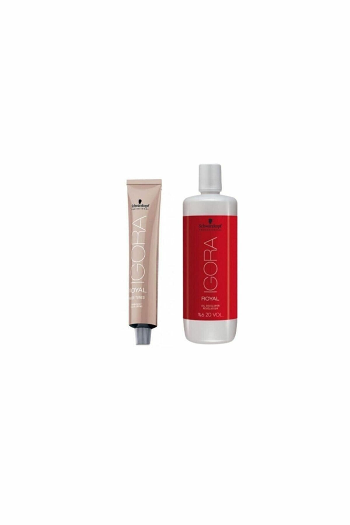 10 Adet Igora Royal Nude Tones 4-46 Orta Kahve Bej Çikolata Saç Boyası + 1l Oksidan